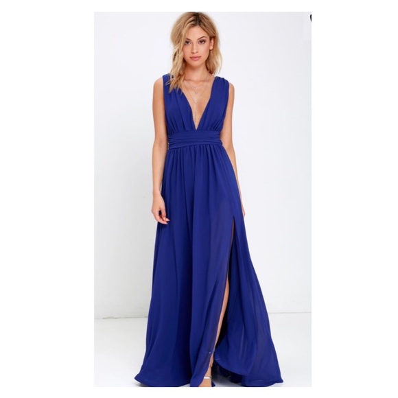 Lulus Dresses & Skirts - NWT Lulus Heavenly Hues Maxi Dress, Royal Blue - M